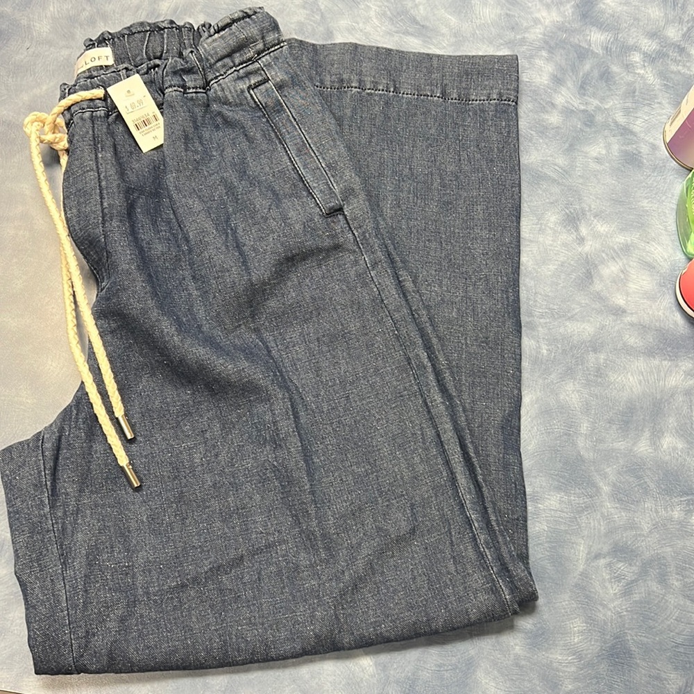 Loft wide leg pants denim